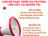 TUYỂN CÁN BỘ PHÁT TRIỂN THỊ TRƯỜNG LÀM VIỆC TẠI QUẢNG TRỊ.