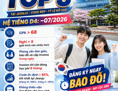 ĐẠI HỌC JEONJU VISION - D4-1 - KỲ THÁNG 09