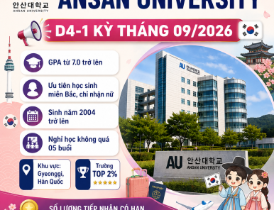 ANSAN UNIVERSITY (안산대학교) – D4-1 KỲ THÁNG 09/2026