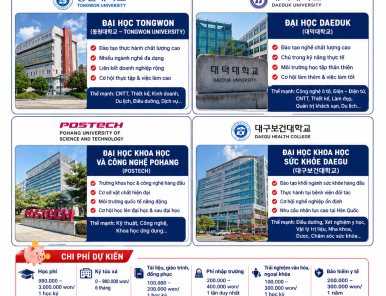 Du học Hàn Quốc hệ cao đẳng D2-2 tại 4 trường uy tín