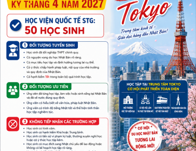 HỌC VIỆN QUỐC TẾ STG - DU HỌC NHẬT BẢN KỲ THÁNG 04/2027