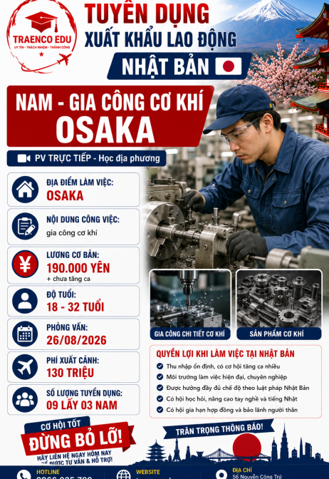 GIA CÔNG CƠ KHÍ OSAKA - 03 NAM