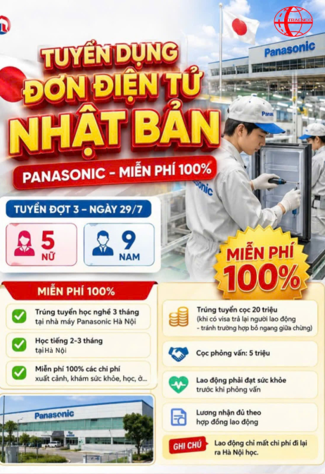 Chương trình xuất khẩu lao động Nhật Bản miễn phí 100%