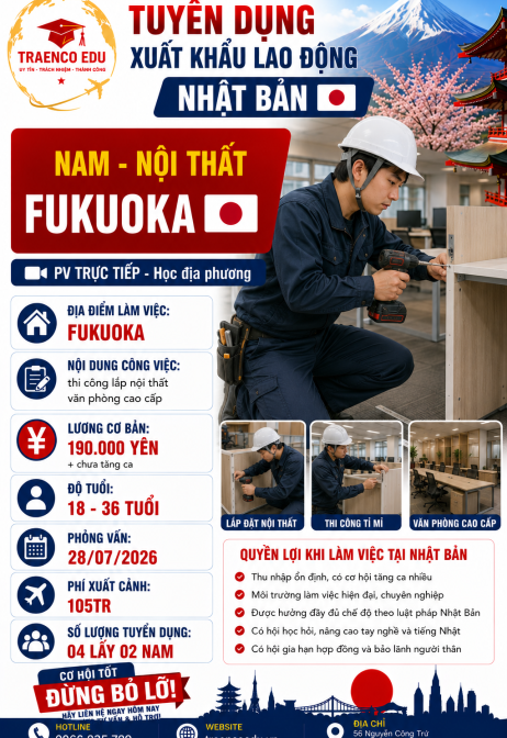 02 NAM - LẮP ĐẶT NỘI THẤT VĂN PHÒNG FUKUOKA