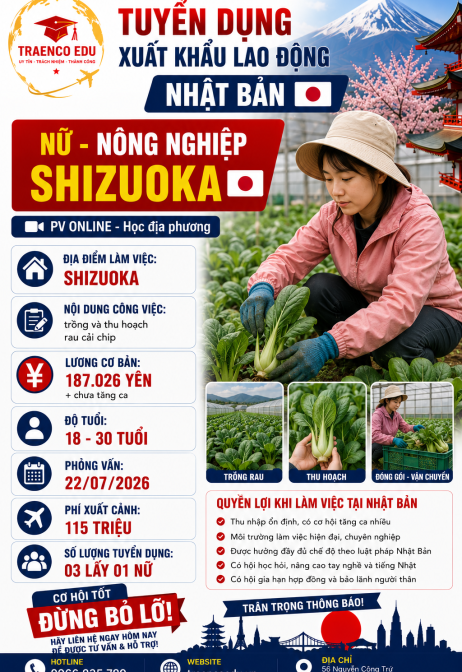 01 NỮ - TRỒNG RAU CẢI CHIP SHIZUOKA