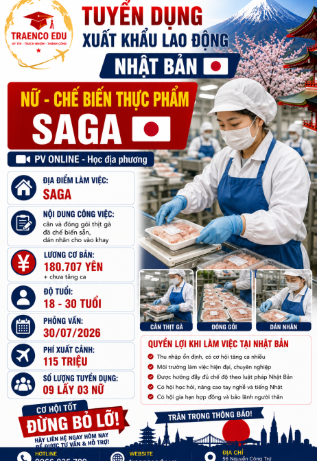 03 NỮ - CHẾ BIẾN THỰC PHẨM SAGA