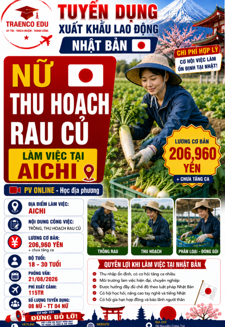 04 NỮ - THU HOẠCH RAU CỦ AICHI