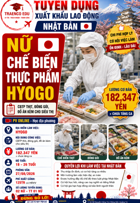 01 NỮ - CHẾ BIẾN THỰC PHẨM HYOGO