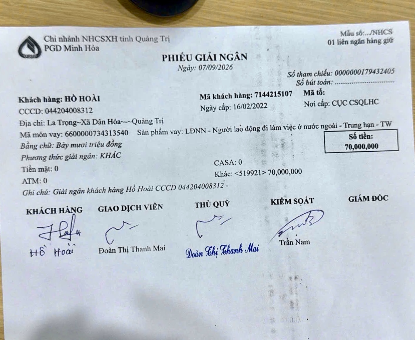 Hồ sơ giải ngân vốn tại NHCSXH - thêm một điểm tựa chính sách giúp người lao động có điều kiện thực hiện kế hoạch tương lai.